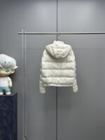 Moncler Andro Women’s Short Down Jacket with Detachable Hood – Cream White, Sakura Pink, Macaron Blue, Black | Sizes 0–3 - Image 3