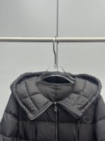 Moncler Faucon Women’s Long Down Coat with Hood – Black | Sizes 0–3 | Winter Collection - Image 3