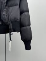 Moncler Jadeite Women’s Short Down Jacket with Knit Collar – 24FW Collection | White, Black | Sizes 1–3 - Image 6