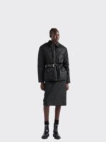Prada Women’s Belted Down Jacket with Logo and Flap Pockets – Black | Sizes S–L - Image 5