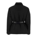 Prada Women’s Belted Down Jacket with Logo and Flap Pockets – Black | Sizes S–L - Image 3