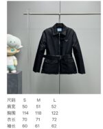 Prada Women’s Belted Down Jacket with Logo and Flap Pockets – Black | Sizes S–L - Image 4